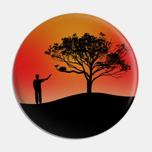 Silhouette Tree Pin