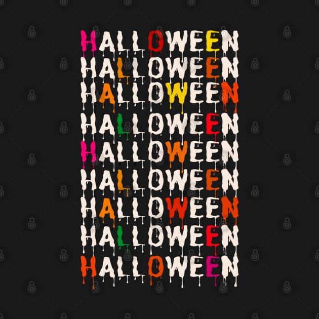 Halloween, scary colorful letters by PopArtyParty