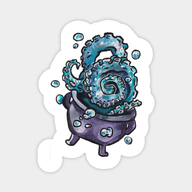 Cauldron Tentacles Magnet by JenTheTracy