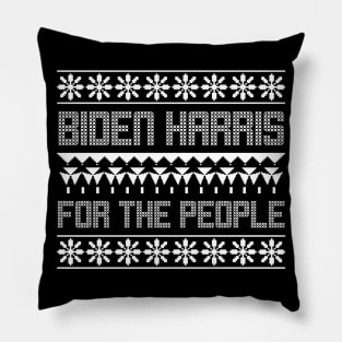 biden harris for the people ugly christmas sweater Pillow