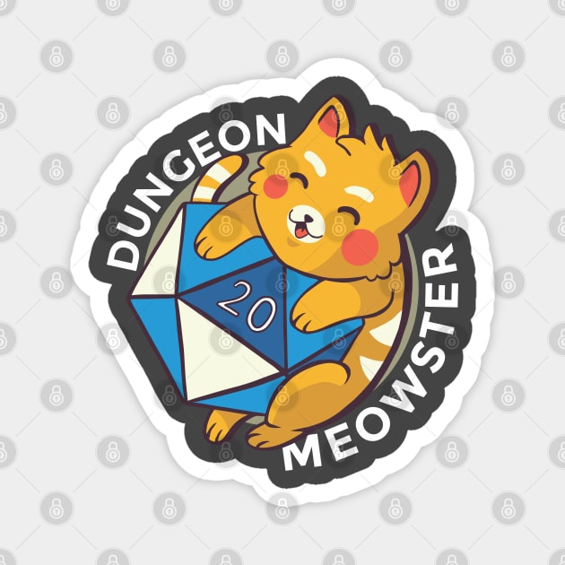 Dungeon Meowster White Magnet by MimicGaming