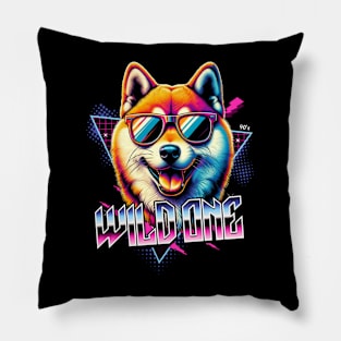 Wild One Shiba Inu Dog Pillow