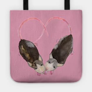 Two rats Heart shape Tote