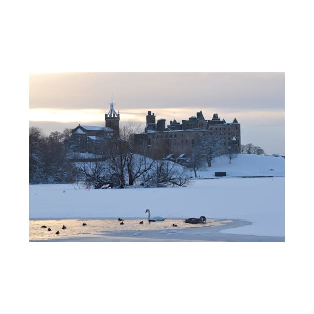 Snowy Linlithgow Palace ( Wentworth Prison in  Outlander) by goldyart