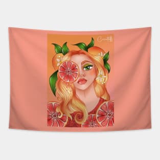 Grapefruit Girl Tapestry