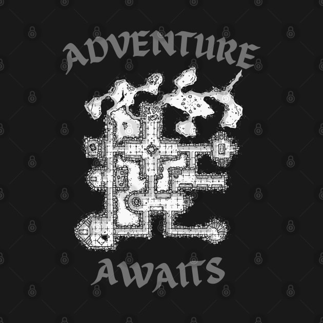 Adventure Awaits! Dungeons & Dragons DnD Print by DungeonDesigns