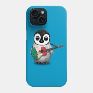 Baby Penguin Playing Mexican Flag Guitar Phone Case