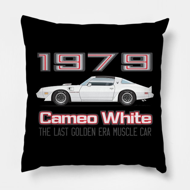 Factory Colors-Cameo White w. Argent Graphics Pillow by ArtOnWheels