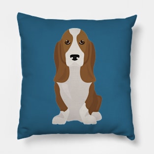 Basset Dog Sitting Pillow