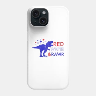 Red white & Rawr  Vintage for the 4th of July Phone Case