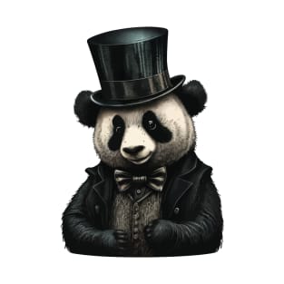 Panda wearing Top Hat T-Shirt