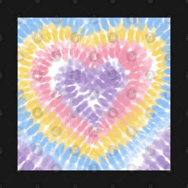 Pastel Tie Dye Heart by Art by Ergate