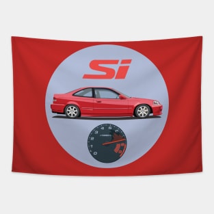 Civic Si Milano Red Tapestry