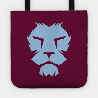 Claret and Blue Lion Face Tote