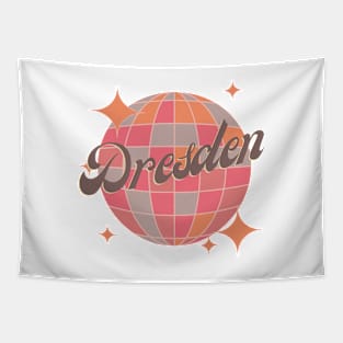 Dresden Germany City colorful Retro Vintage Dance Tapestry