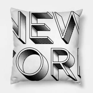 "New York" Word Art Pillow