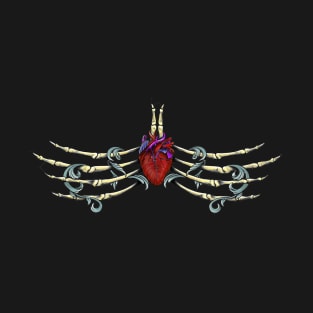 Heart In skeleton hands T-Shirt