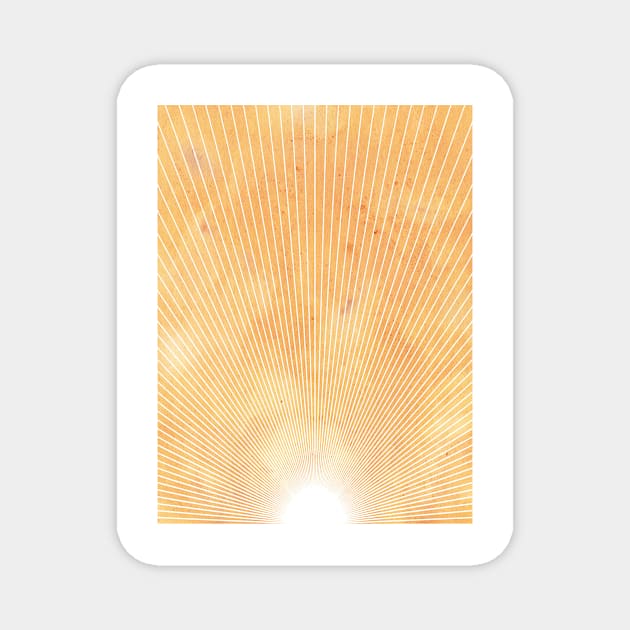 Abstract sun, orange sky Magnet by WhalesWay