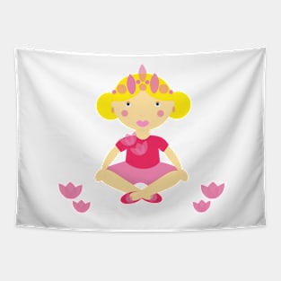 Princess Sofie Lotus Girl Digital Art | Melanie Jensen Illustrations Tapestry