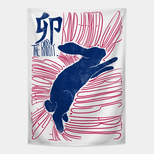 The Rabbit or Hare Shio Zodiac Sign Tapestry by Ranggasme