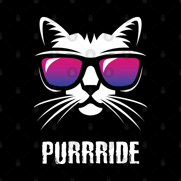 Funny Bisexual Pride Flag Cat Purrride by BrightGift