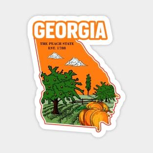 Georgia and peach Magnet