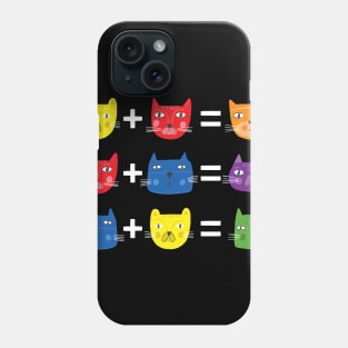 Cat Themed Color Theory for Art Teacher Artist Phone Case