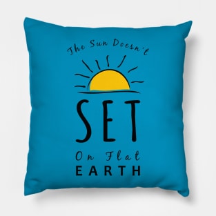 Flat Earth Sunset Pillow