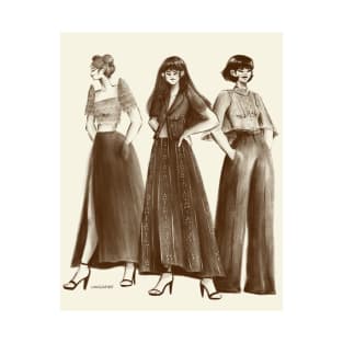 Trio in modern filipiniana sketch T-Shirt