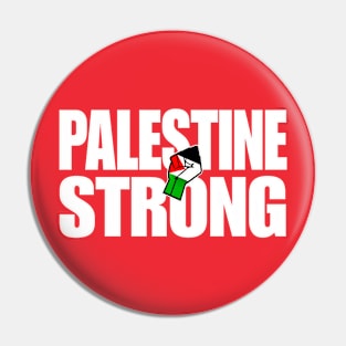 Palestine Strong - Palestine Flag Fist - Double-sided Pin