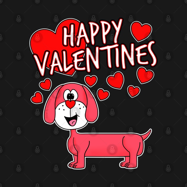 Happy Valentines Day 2022 Dachshund Dog Animal Lover by doodlerob