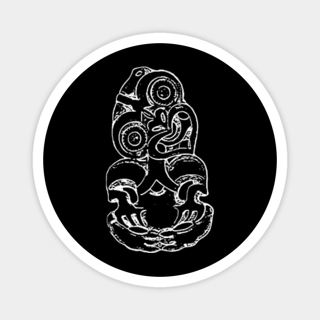 Maori Hei Tiki Sketch Maori Design Magnet Teepublic Hei tiki the tiki was regarded by the maori people as a memento of a deceased ancestor and was handed down from family to family. usd