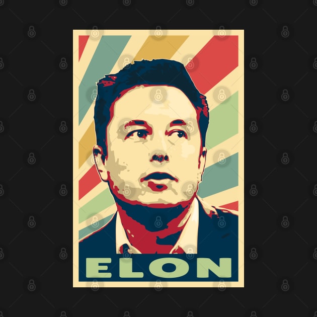Elon Musk Hero Vintage Colors by Nerd_art