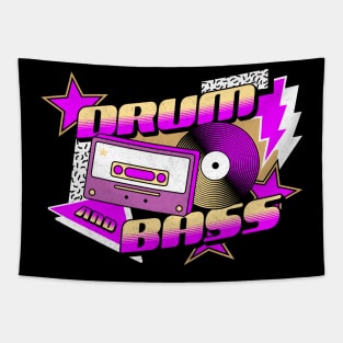 DRUM AND BASS  - 90s Steez (Sand/purple) Tapestry