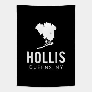 Hollis, Queens - New York (white) Tapestry