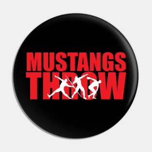 Mustangs Throw Tee Pin