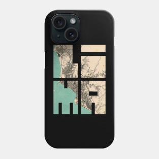 Lima, Peru City Map - Vintage Phone Case