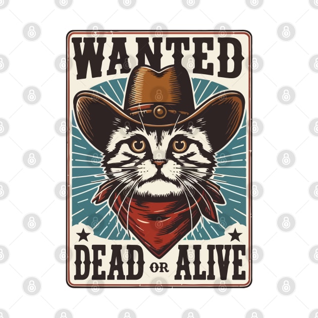 Cowboy cat - wanted dead or alive by Yaydsign