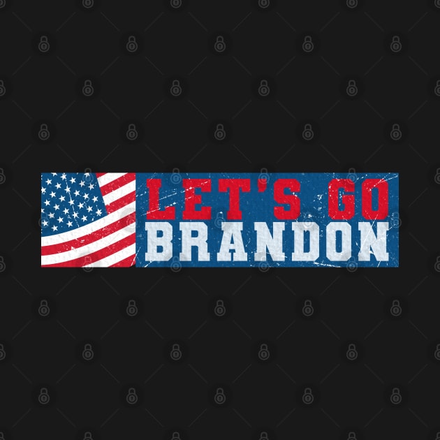 lets go brandon - simple USA flag by HANASUISI