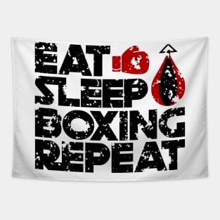 Aged Eat Sleep Boxing Tapestry