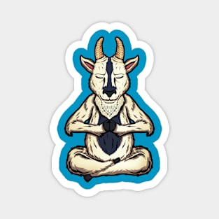 goat animal yoga cute and funny meditation namaste Magnet