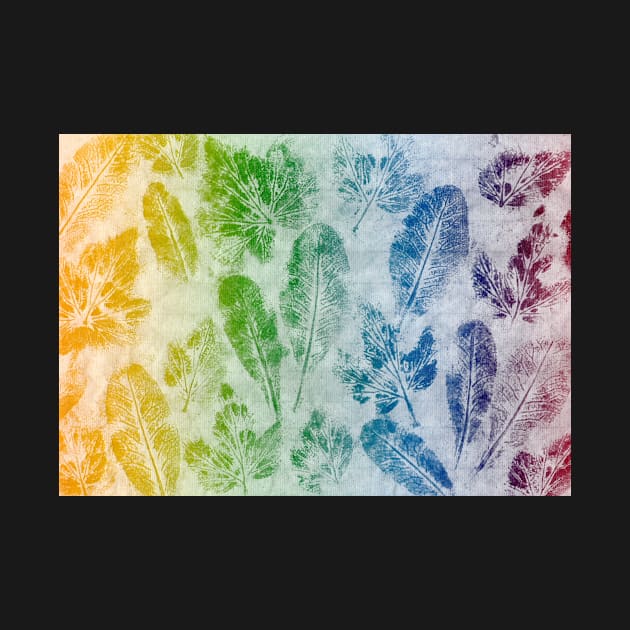 Rainbow leaf print by thryngreen