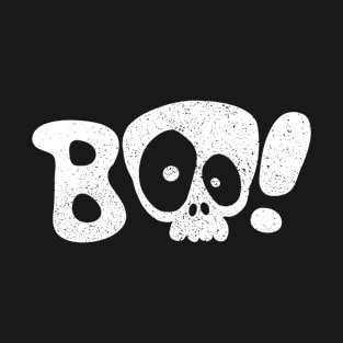 Boo Funny Halloween Skull T-Shirt