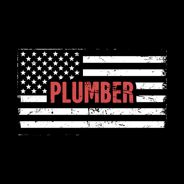 American Flag | Plumber Gift by MeatMan