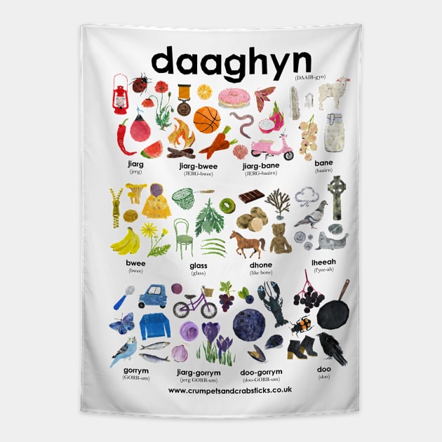 Daaghyn (Colours in Manx Gaelic) Tapestry by Babban Gaelg