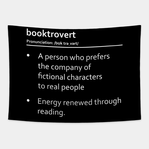 Booktrovert - Energy renewed through reading Tapestry by All About Nerds