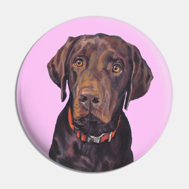 Labrador Retriever Fine Art Painting Pin by LASHEPARD