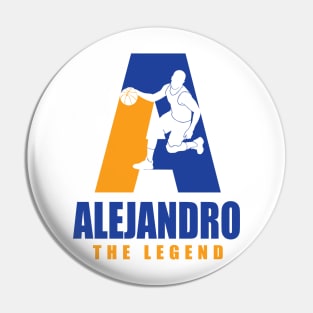 Alejandro Custom Player Basketball Your Name The Legend Pin