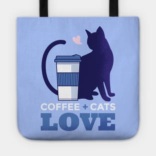 Coffee and Cats Love Design Tote