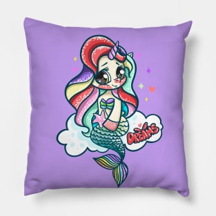 The Little Mermaid unicorn Pillow